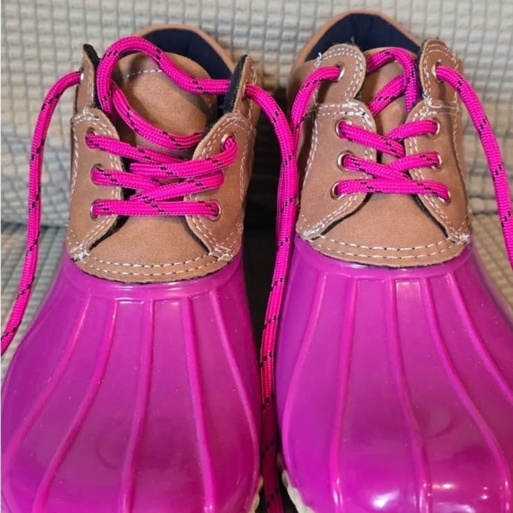 Tommy Hilfiger Pink and Tan Winter Boots